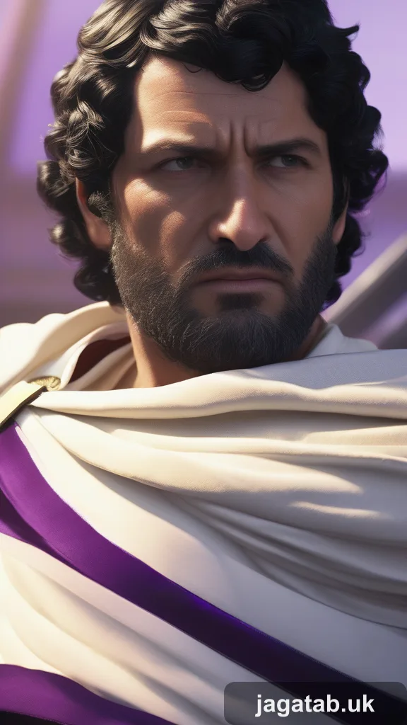 Middle Aged Roman Male Senator Short Cur 5ea1