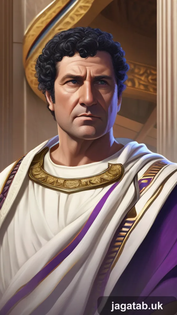 Middle Aged Roman Male Senator Short Cur 98a1
