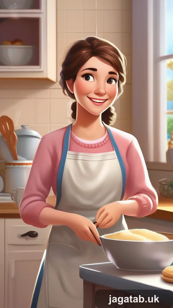 Middle Aged Woman Gentle Smile Short Wav 22d6