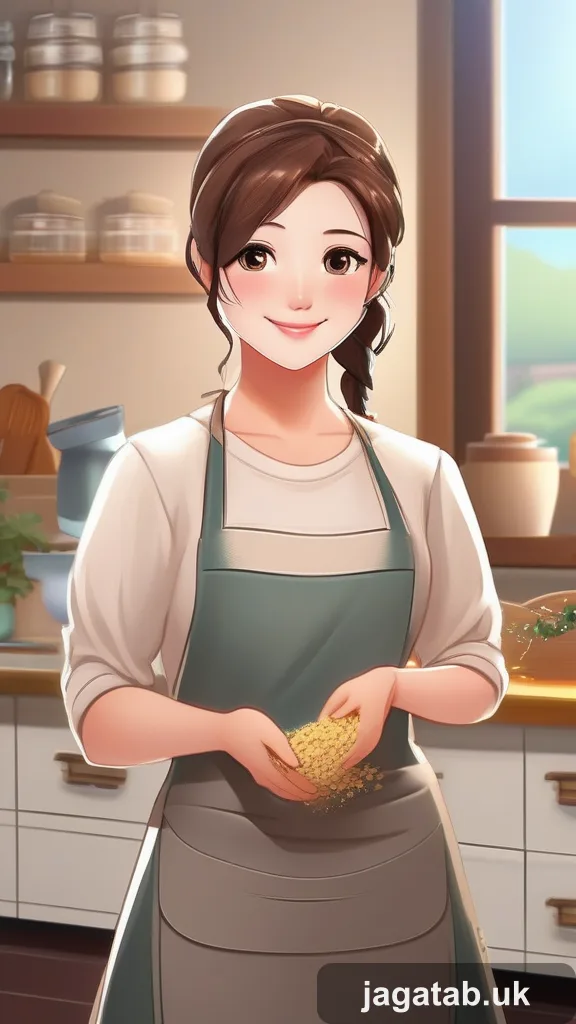 Middle Aged Woman Gentle Smile Short Wav 4d70