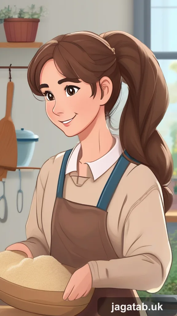 Middle Aged Woman Gentle Smile Short Wav 51e3