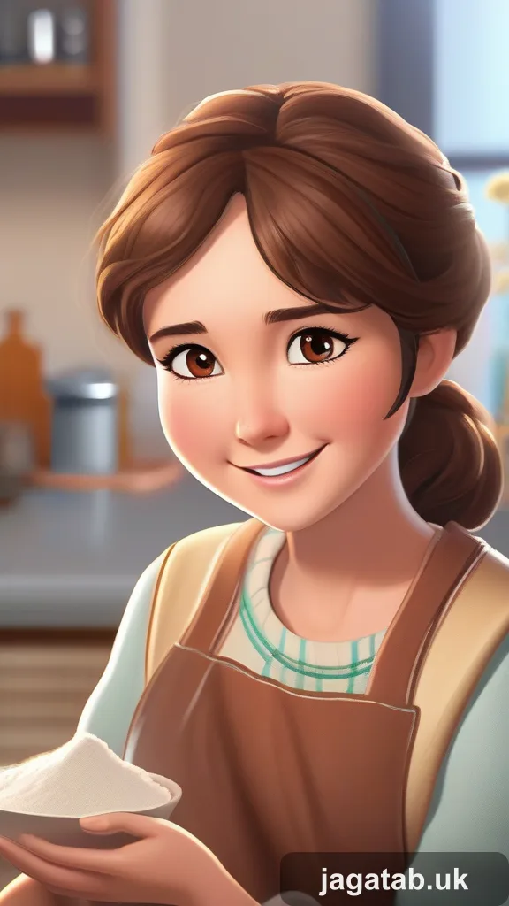 Middle Aged Woman Gentle Smile Short Wav E3e8