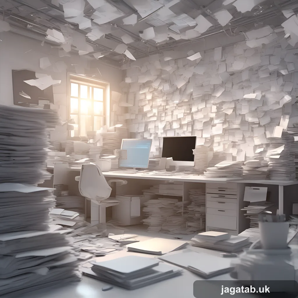 Minimal Conceptual 3d Render A Cluttered Af3e