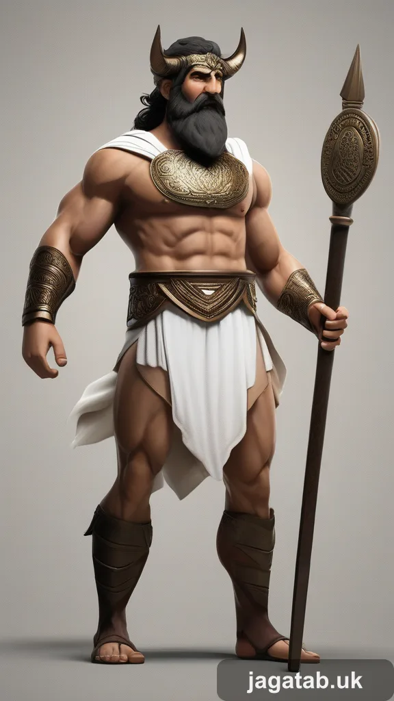 Muscular Half Bull Half Man Dark Shaggy