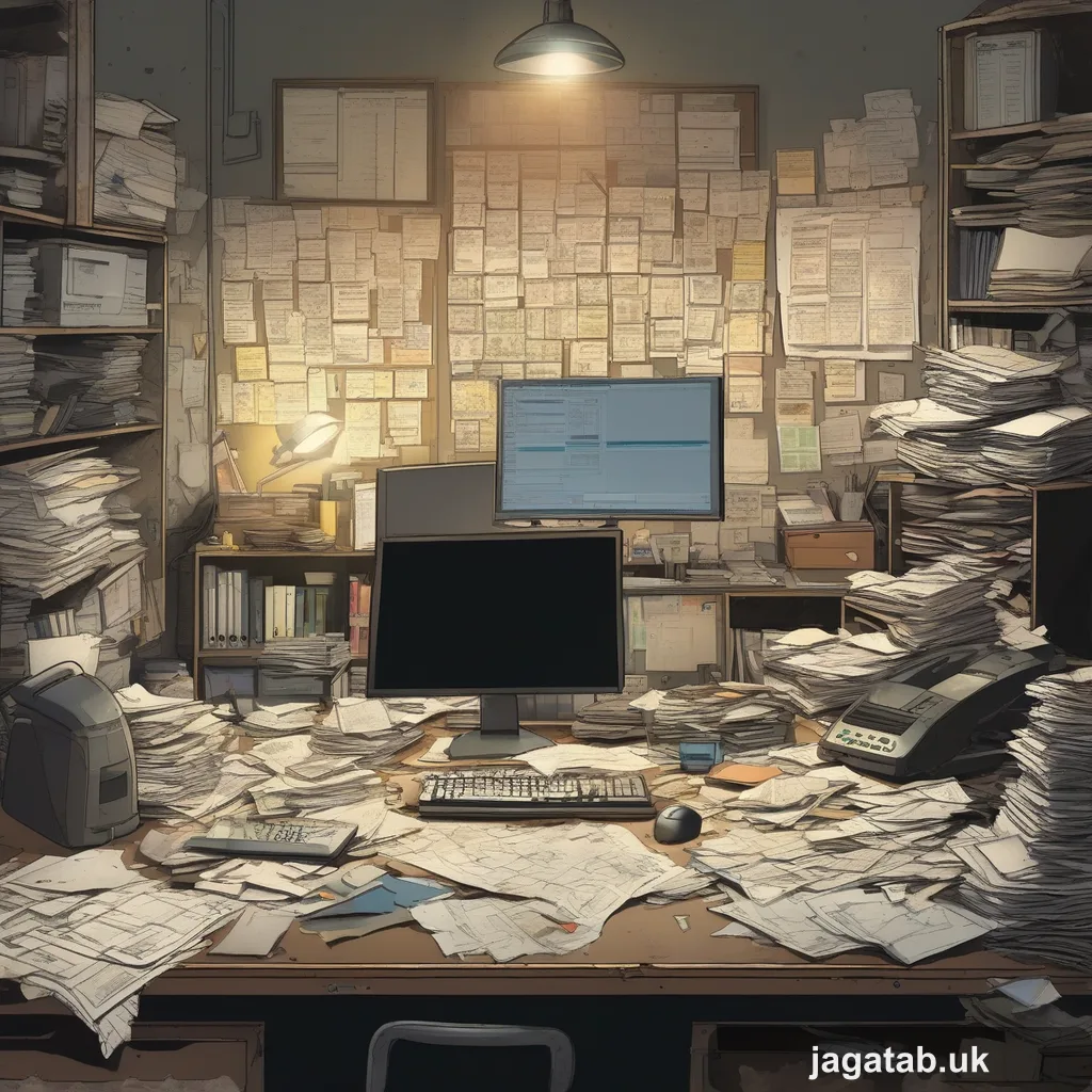 Realistic Photograph A Cluttered Dimly L