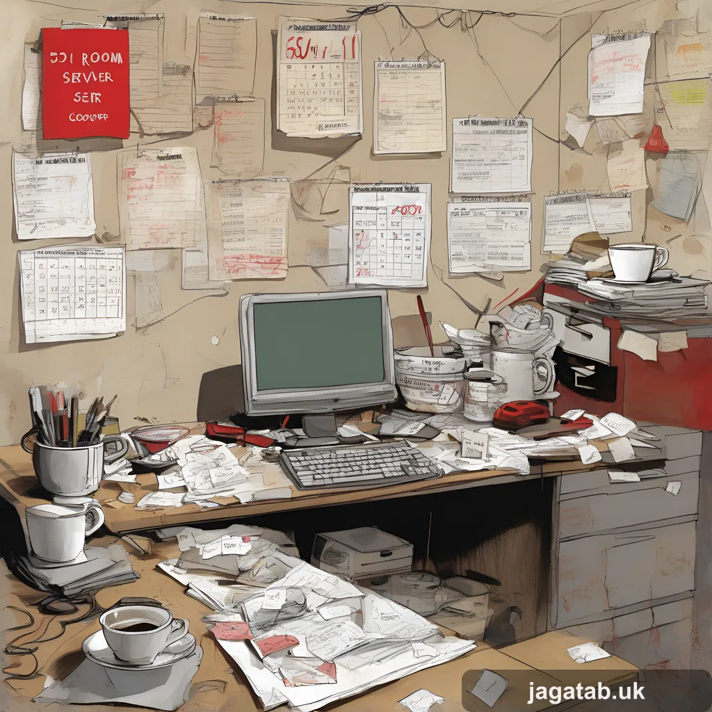 Realistic Photograph A Cluttered Office E91d