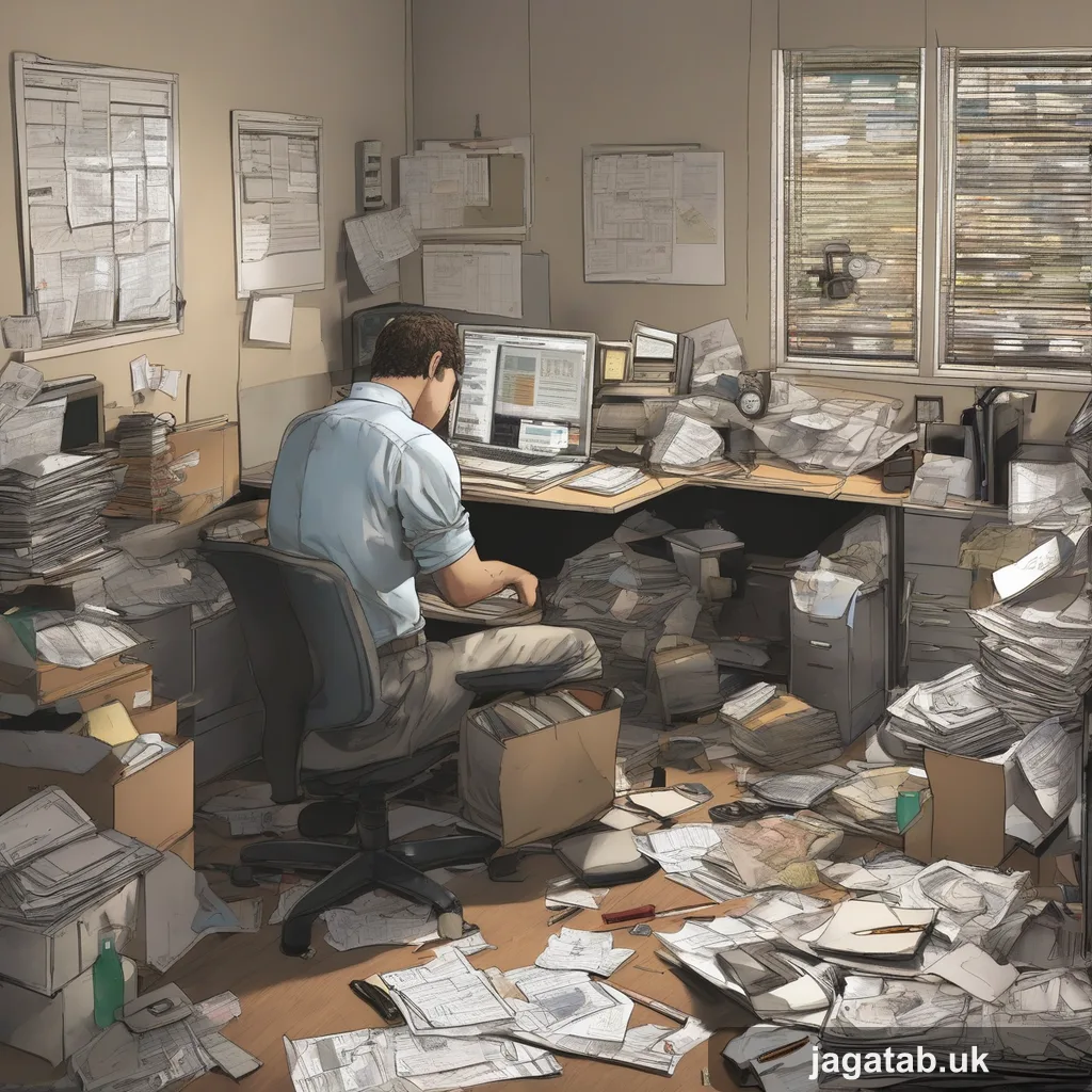 Realistic Photograph A Dimly Lit Office B672