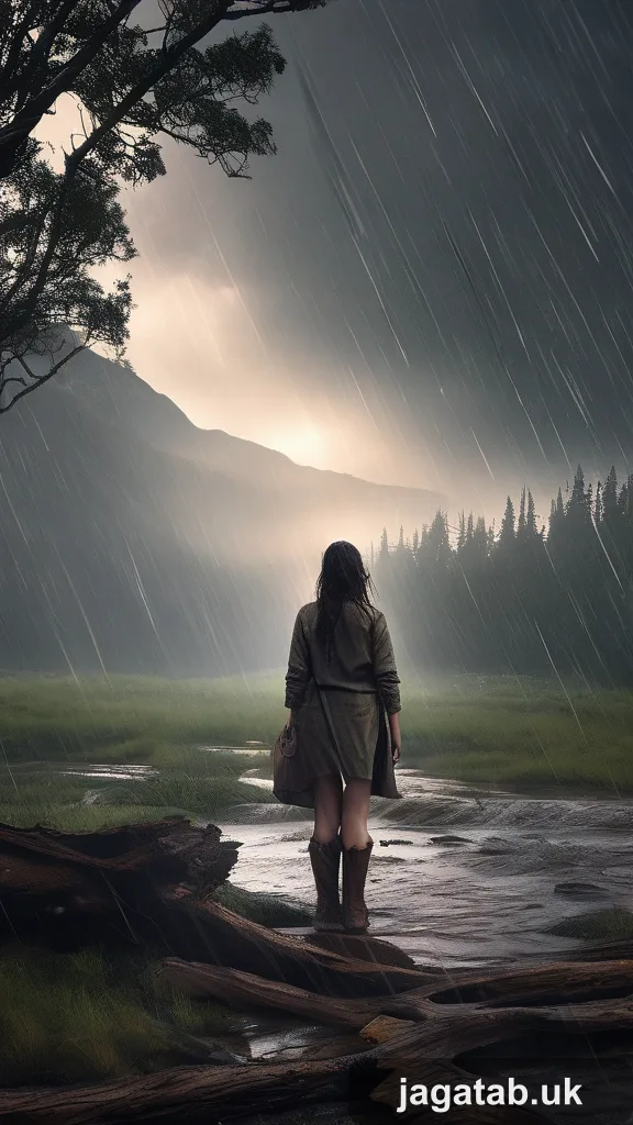 Weather Worn Young Woman Tangled Dark Ha