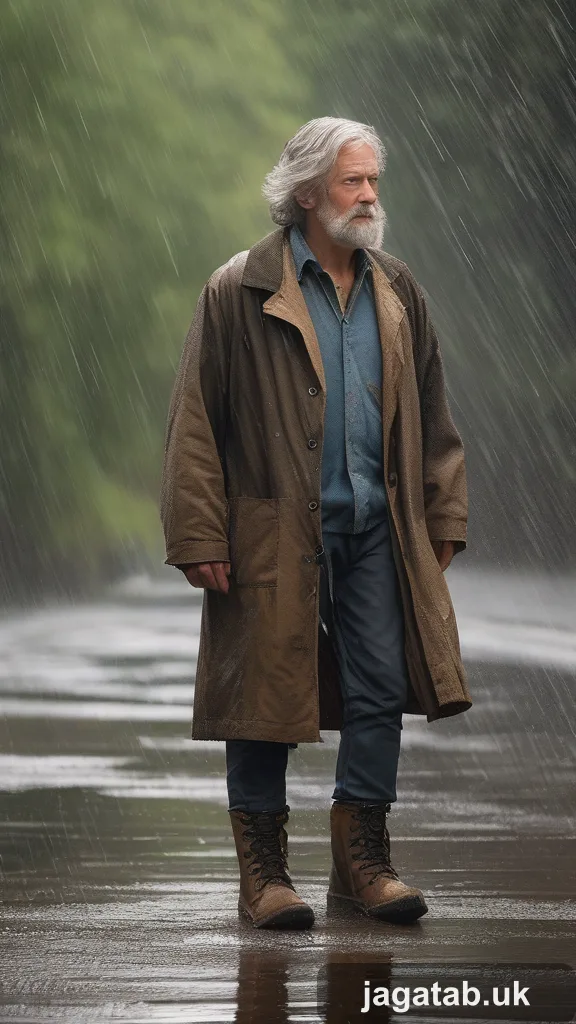 Weathered Man In His 60s Grizzled Short A847