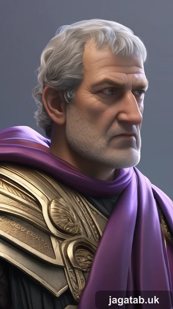 Weathered Middle Aged Roman Senator Bald C34b