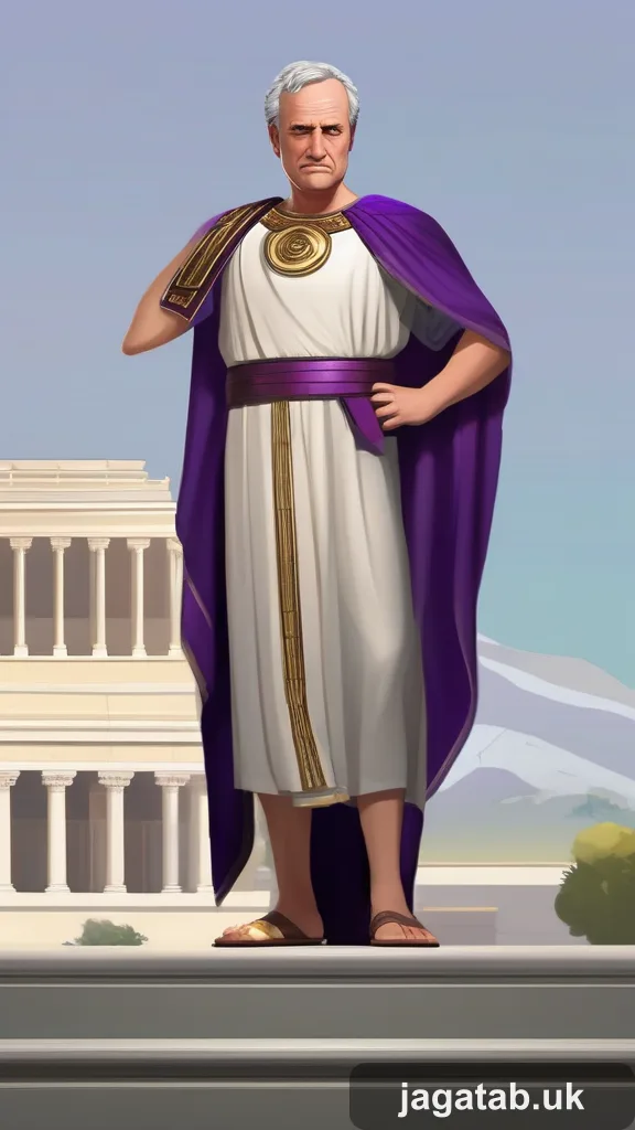 Weathered Middle Aged Roman Senator Bald