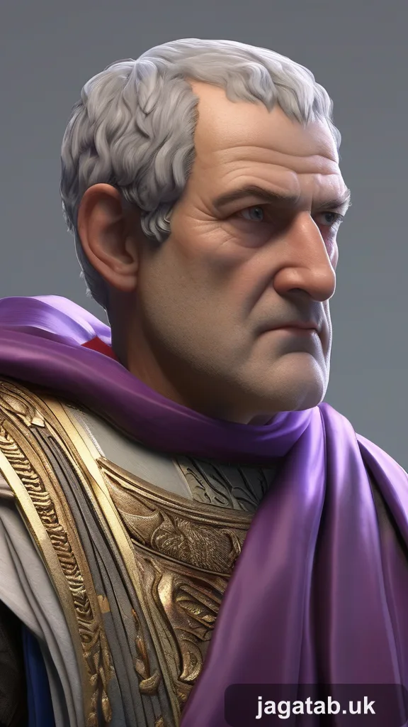 Weathered Middle Aged Roman Senator Bald