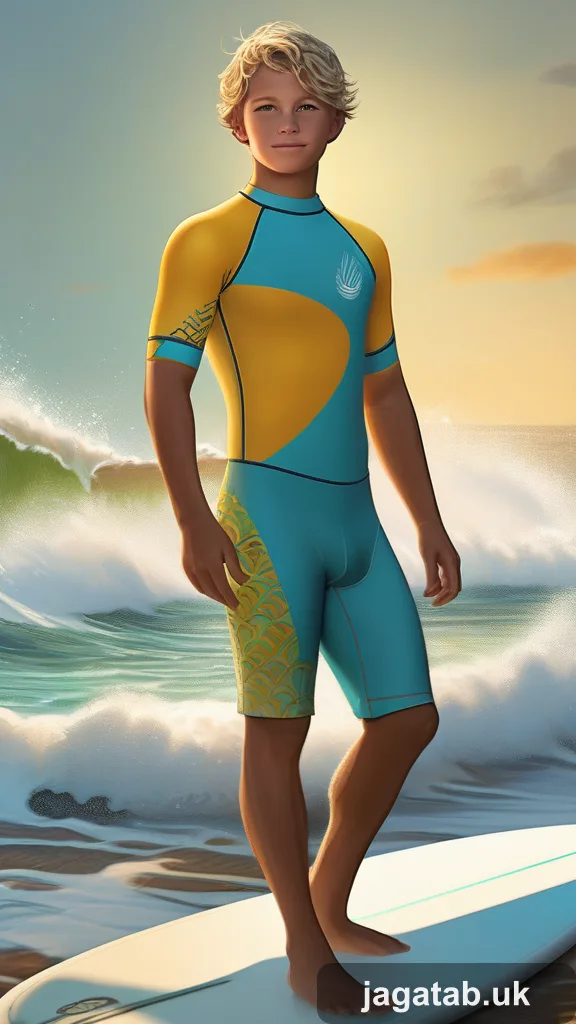Young Male Surfer Sun Bleached Short Hai 3a25