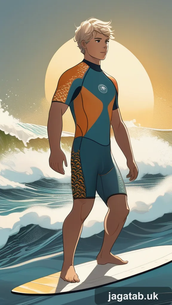 Young Male Surfer Sun Bleached Short Hai 9af1