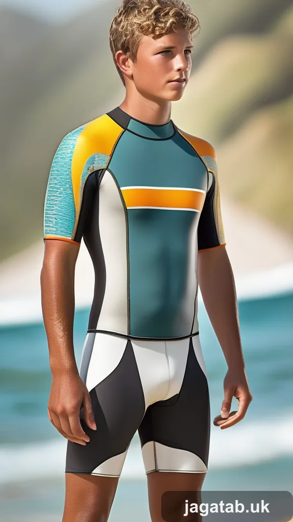 Young Male Surfer Sun Bleached Short Hai D06b