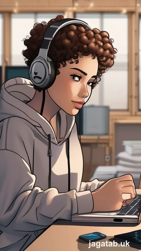 Young Woman Early 20s Short Curly Hair O Cb58